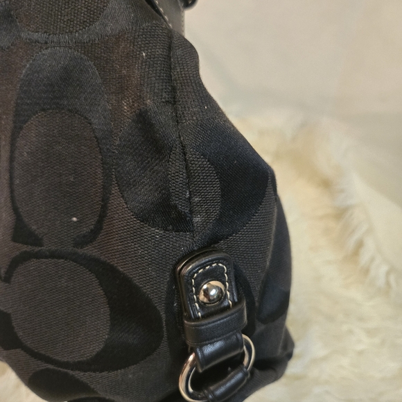 Black Shoulder Bag with Silver Accents - Picture 5 of 13